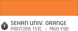 SEHAN UNIV. Orange Pantone 151c ㅣ M60 Y90
